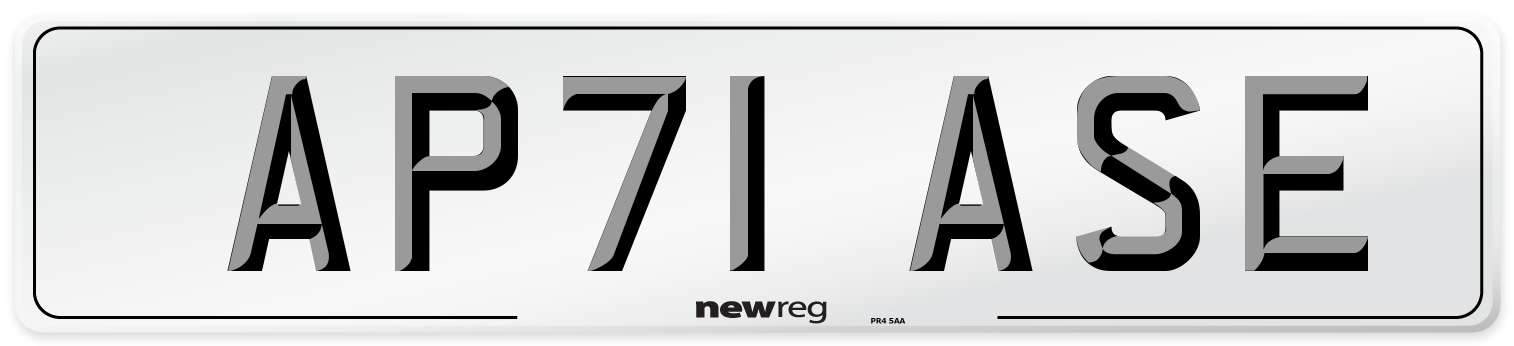 AP71 ASE Number Plate from New Reg